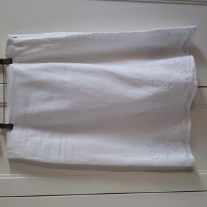 White linen skirt